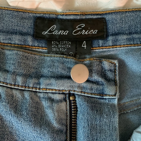 Lana Erica Embroidered High-Waisted Straight Leg Jeans - Picture 7 of 7